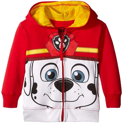 Nickelodeon Boys' Paw Patrol Character Big Face Zip-up Hoodies