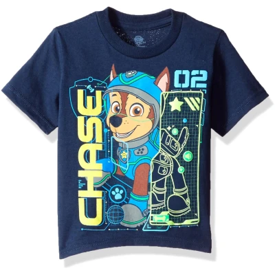 Nickelodeon Boys' Paw Patrol Short Sleeve T-Shirt-Chase, Marshall, Rubble, Zuma, Rocky-Nick Jr