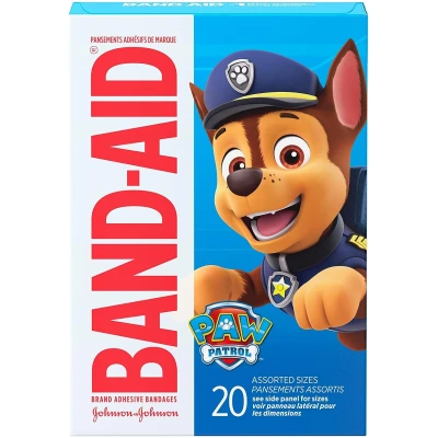 Band-Aid Brand Adhesive Bandages for First Aid, Nickelodeon PAW Patrol, Assorted, 20 ct