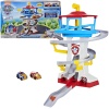 Paw Patrol Adventure Bay Lookout Tower Playset With 2 Die-Cast 1:55 Vehicles (Chase and Marshall): Twin Track Rescue Way 25 Pc Set With Launching Periscope - Accommodate Up to 6 True Metal Racing Cars