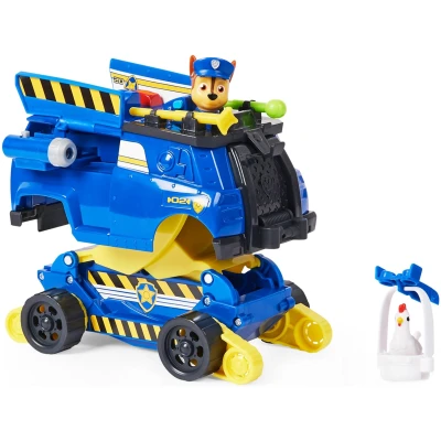 Paw Patrol, Chase Rise and Rescue Transforming Toy Car with Action Figures and Accessories, Kids Toys for Ages 3 and up