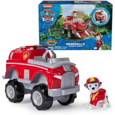 Paw Patrol Jungle Pups, Marshall Elephant Vehicle, Toy Truck with Collectible Action Figure, Kids Toys for Boys & Girls Ages 3 and Up