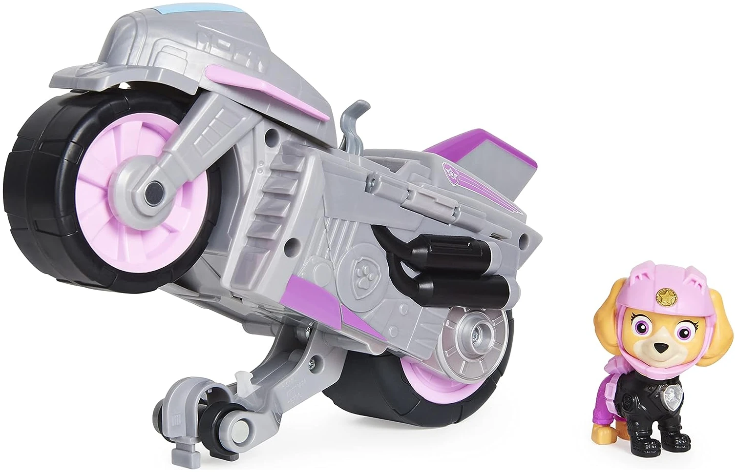 Paw Patrol, Moto Pups Skye’s Deluxe Pull Back Motorcycle Vehicle Paw Patrol, Moto Pups Skye’s Deluxe Pull Back Motorcycle Vehicle with Wheelie Feature and Toy Figure