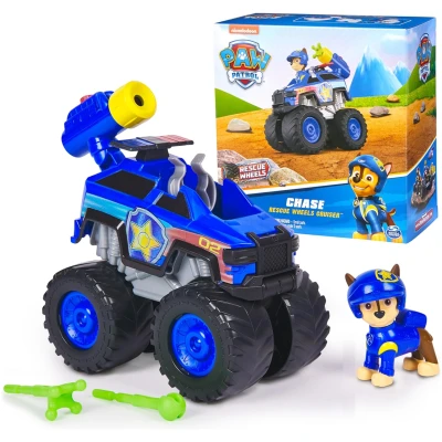 Paw Patrol: Rescue Wheels Chase’s Cruiser, Toy Truck with Projectile Launcher and Collectible Action Figure, Kids Toys for Boys & Girls Ages 3 and up