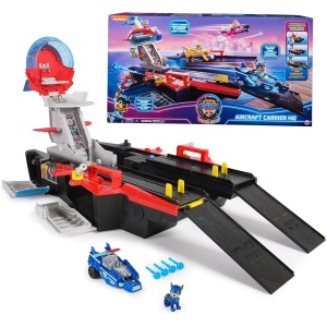 PAW Patrol Aircraft Carrier HQ, Chase Action Figure, Mighty Pups Cruiser