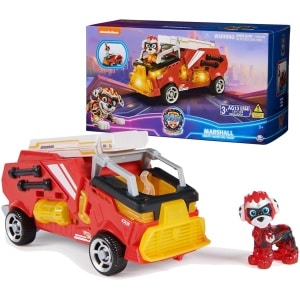 Firetruck Toy with Marshall Mighty Pups Figure Paw Patrol: The Mighty Movie