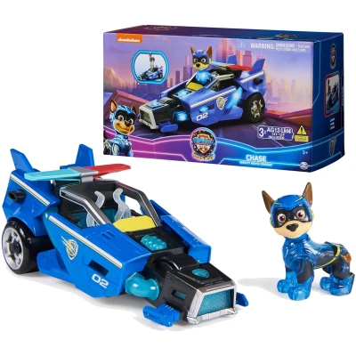 Paw Patrol: The Mighty Movie, Toy Car with Chase Mighty Pups Action Figure, Lights and Sounds, Kids Toys for Boys & Girls 3+