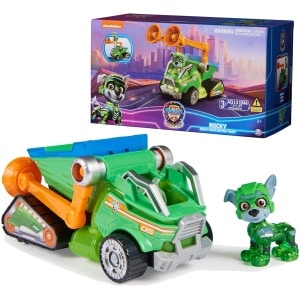Toy Garbage Truck Recycler with Rocky Mighty Pups Action Figure Paw Patrol