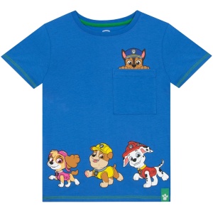 T-Shirt with Paw Patrol Heroes Chase, Skye, Rubble and Marshall (Blue)