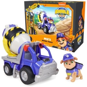 Rubble & Crew, Mix Cement Mixer Toy Truck with Collectible Action Figure