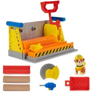 Rubble & Crew, Rubble’s Workshop Playset, Construction Toys with Sand