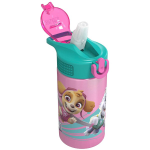 Paw Patrol Skye Kids Water Bottle with Flip-up Straw Locking Spout Cover