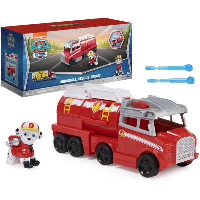Paw Patrol, Big Truck Pup’s Marshall Transforming Toy Trucks with Collectible Action Figure, Kids Toys for Ages 3 and up