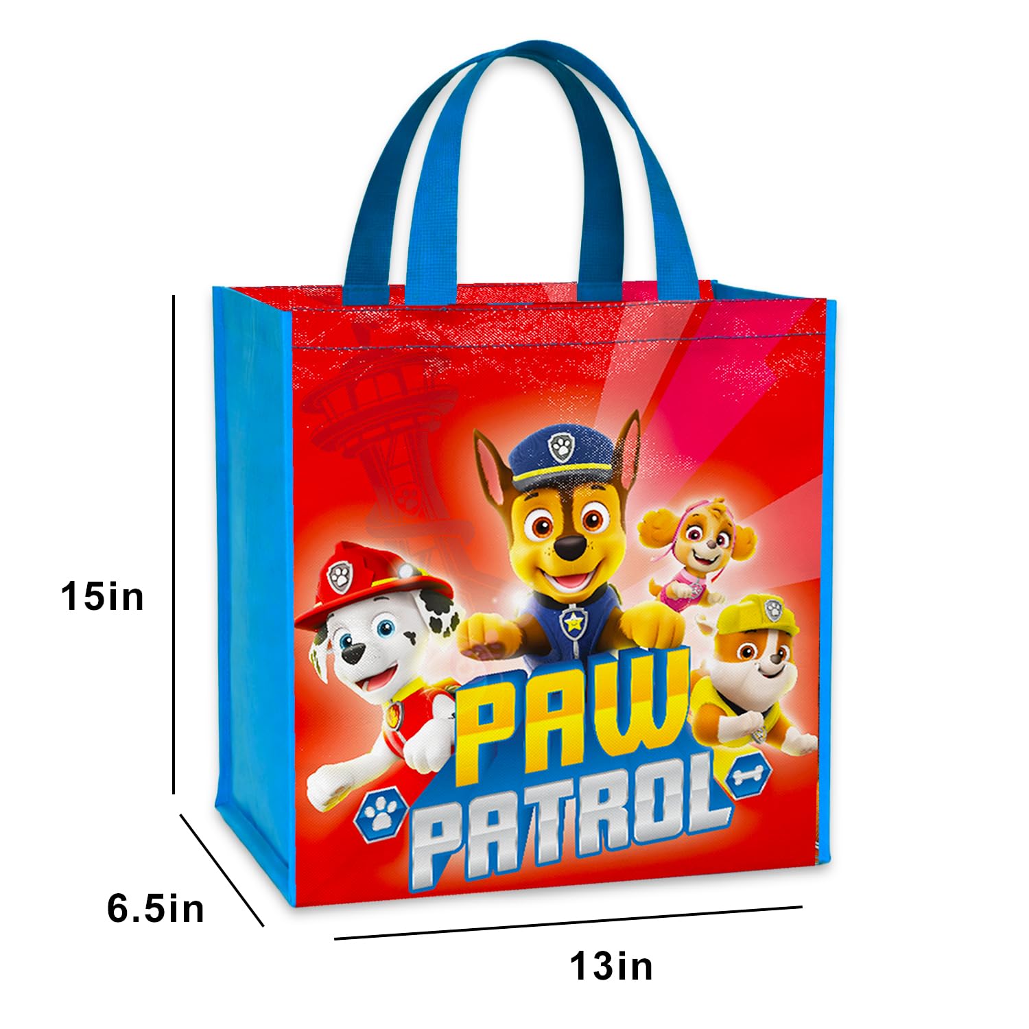 Tote Bag Paw Patrol Double-Sided 15" Grocery Bag Chase Marshall Skye Rubble - photo 2