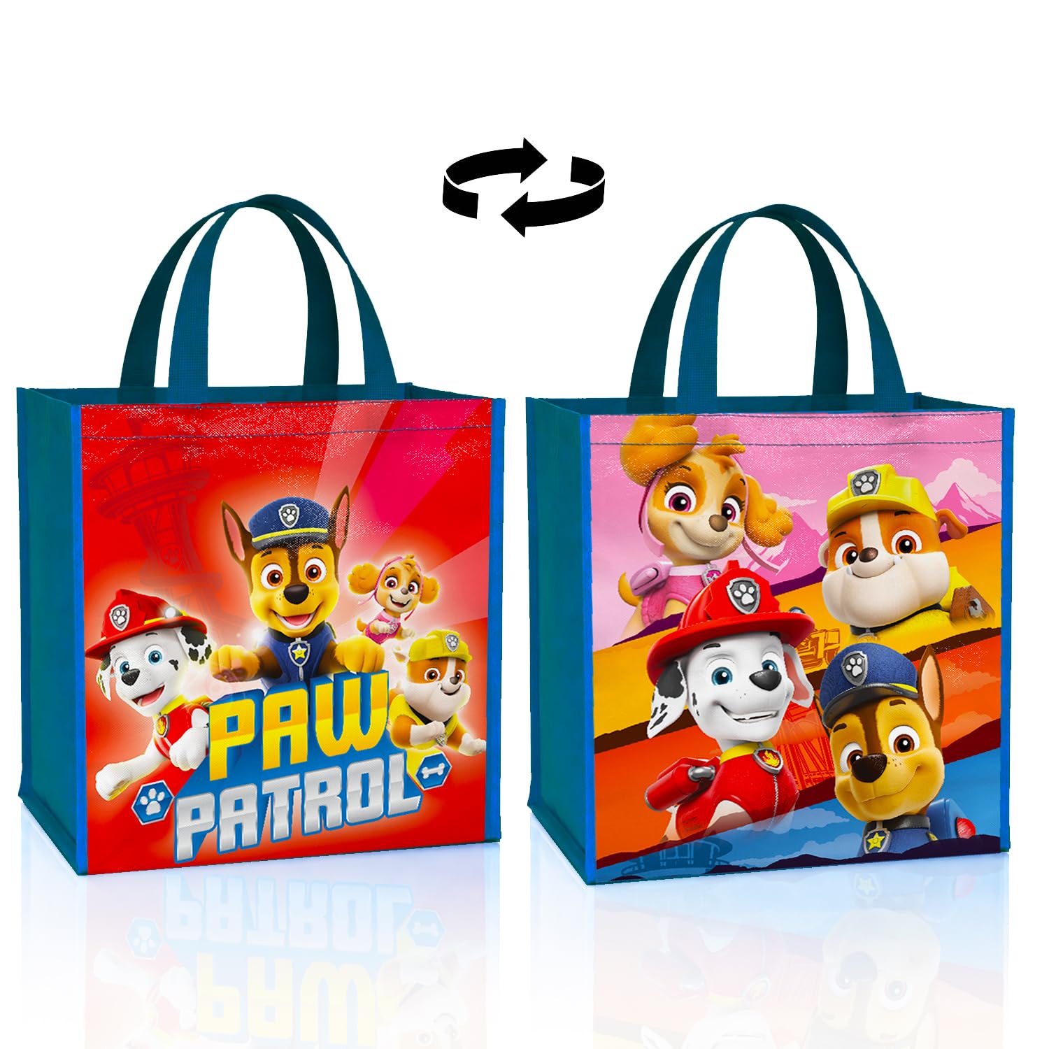 Tote Bag Paw Patrol Double-Sided 15" Grocery Bag Chase Marshall Skye Rubble - photo 3