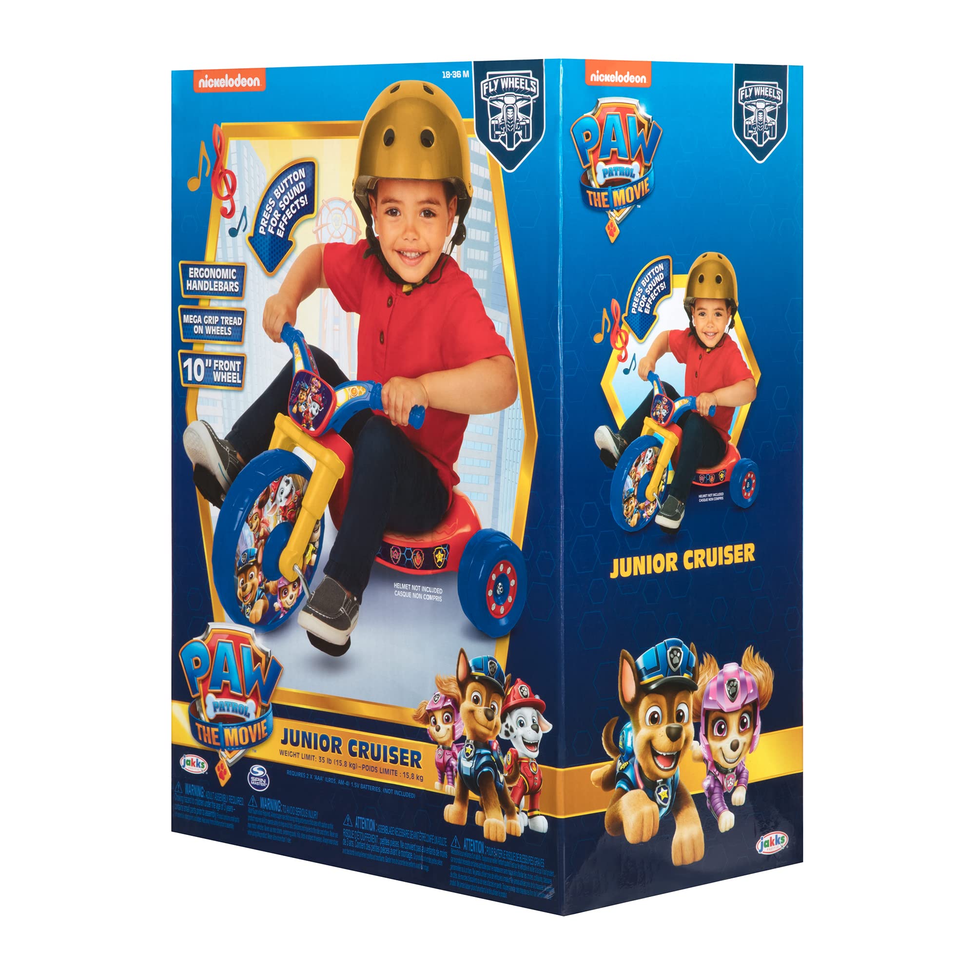 Tricycle Paw Patrol Fly Wheels Movie Ride-On 10" with Sounds - photo 6