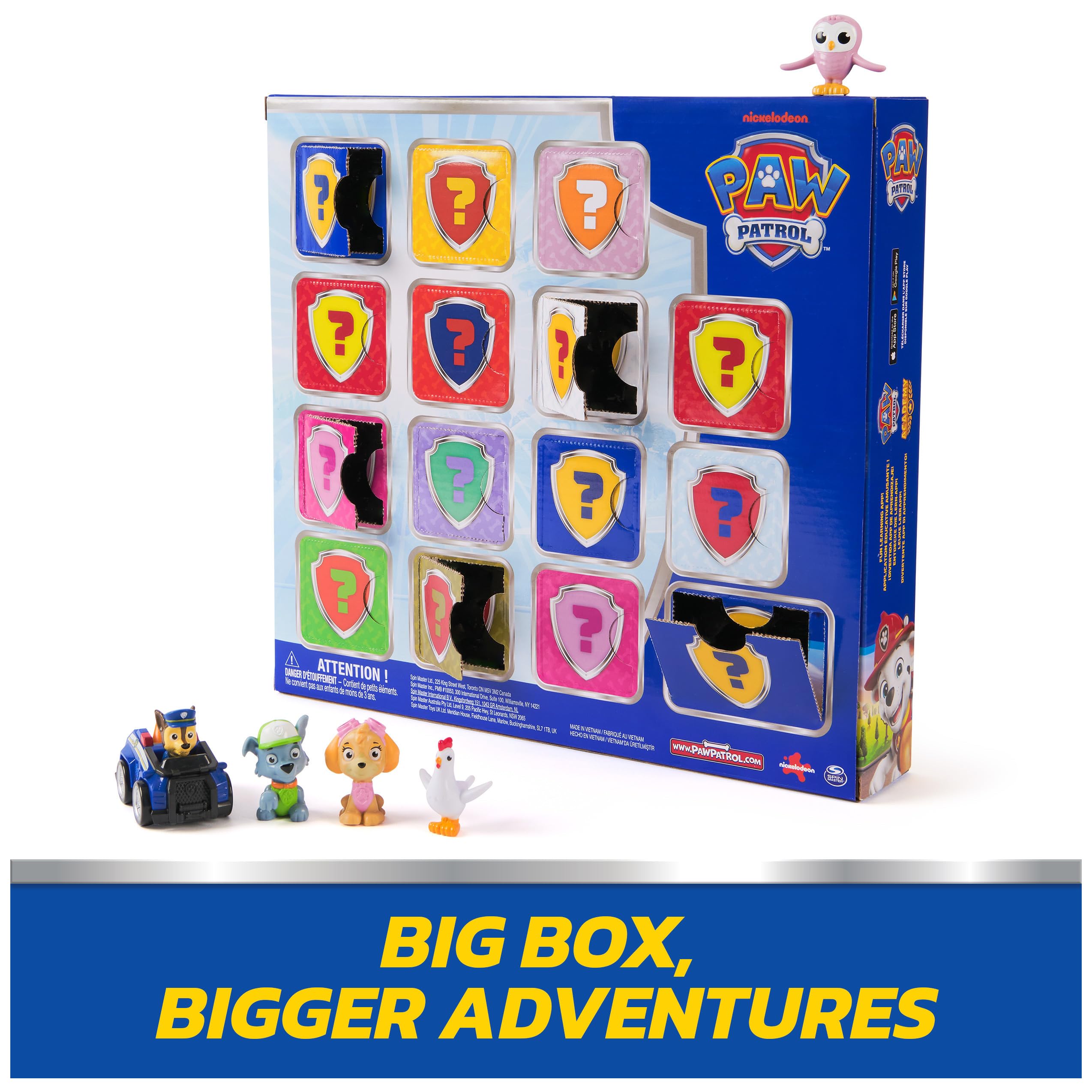 Paw Patrol Rewards Box Gift Pack with 8 Mini Figures, 2 Animal Figures, 4 Sticker Sheets & 1 Pup Squad Racer - photo 6
