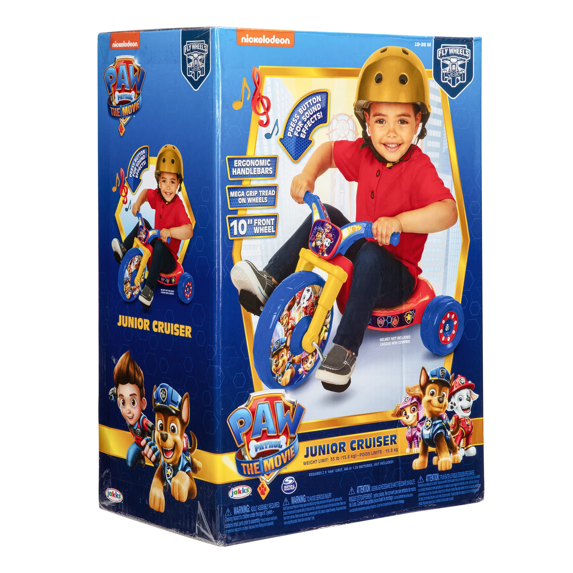 Tricycle Paw Patrol Fly Wheels Movie Ride-On 10" with Sounds - photo 5