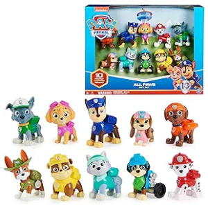 Toy Figures Paw Patrol 10th Anniversary All Paws On Deck Gift Pack with 10 Collectible Action Figures