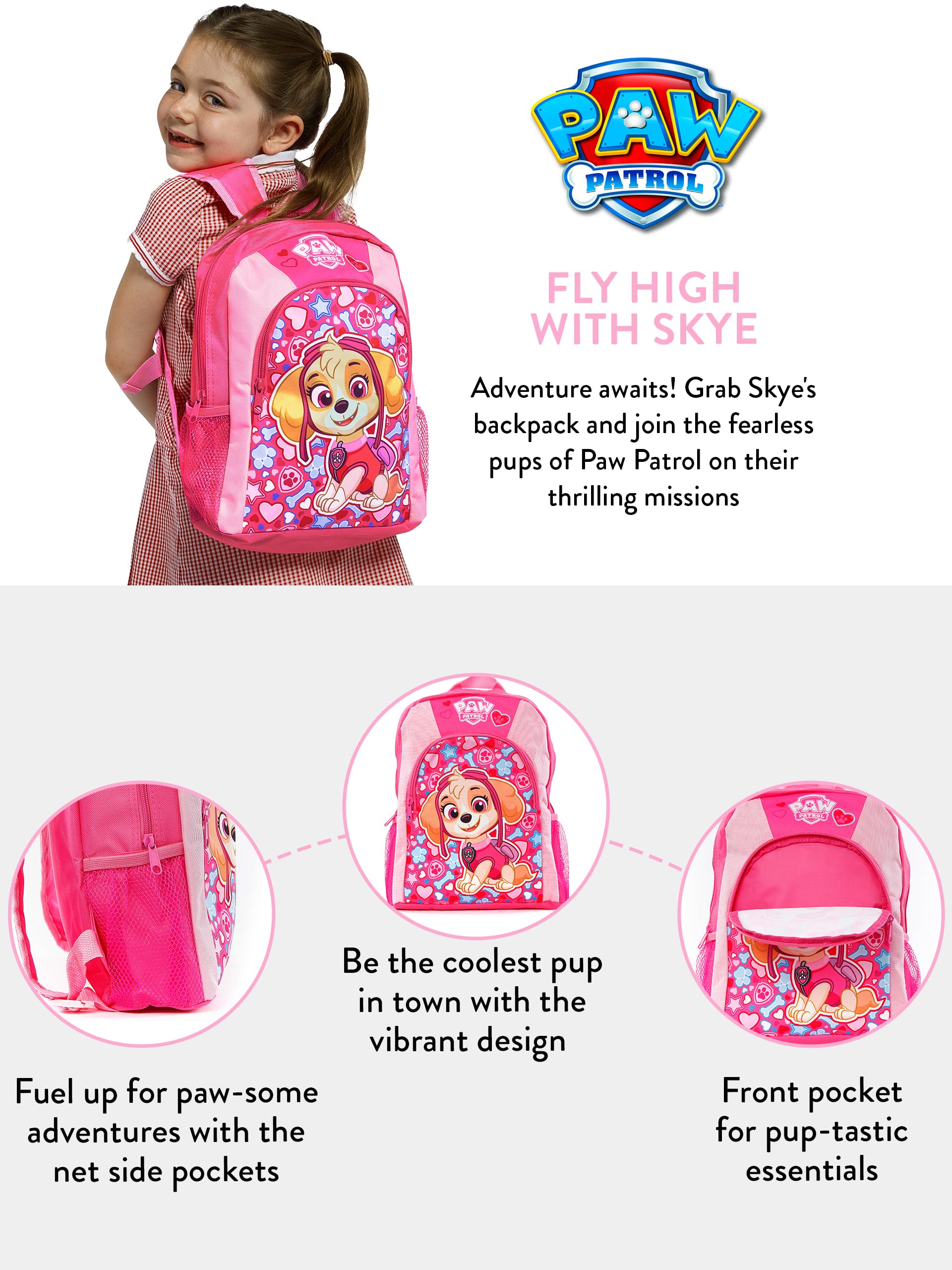 Backpack Paw Patrol Skye for Girls Kids School Bags - photo 4