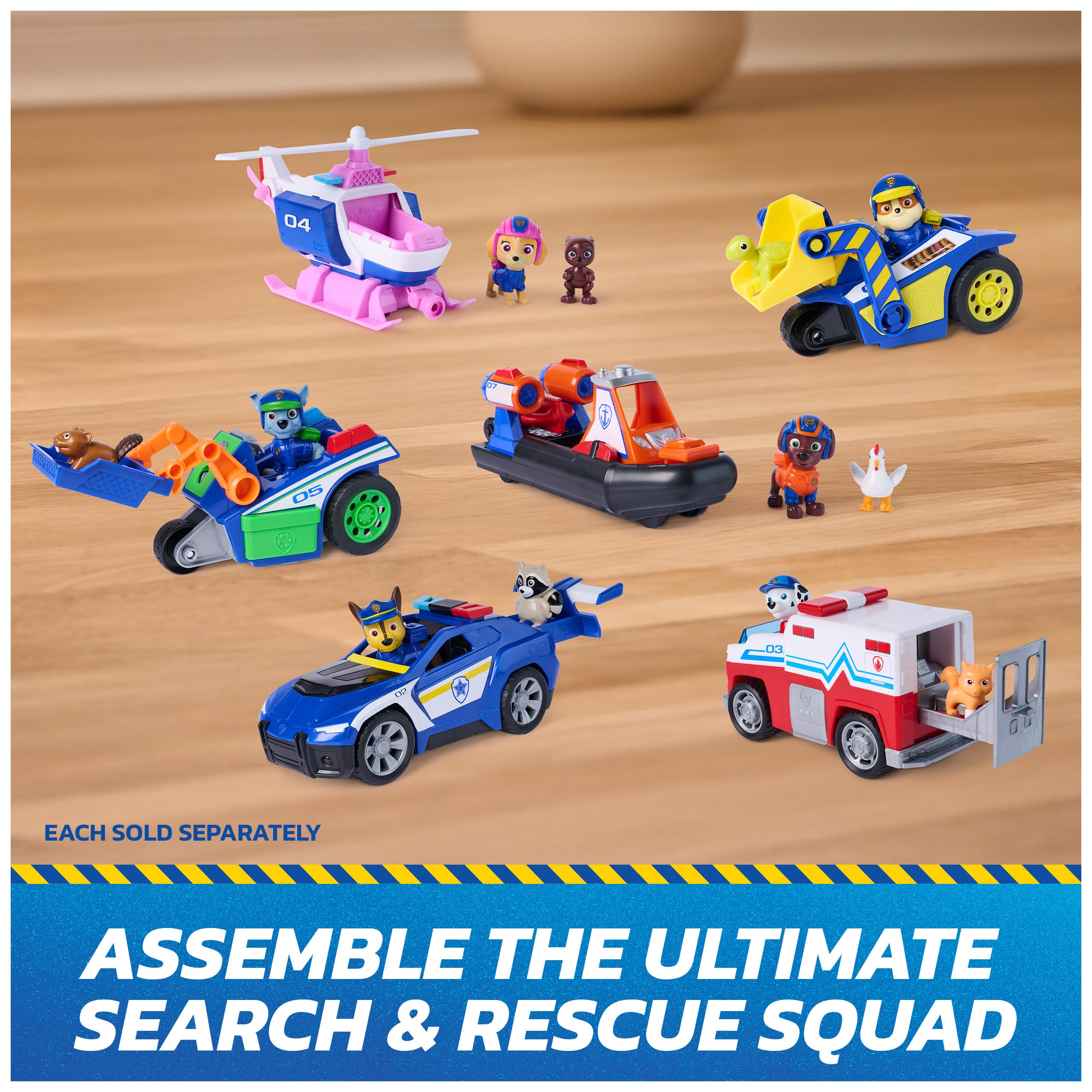Action Figures Paw Patrol Search & Rescue Team Pack with 7 Collectible Figures Including Ryder & 6 Pups - photo 5