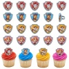 Paw Patrol Reporting For Duty Rings, 24 Cupcake Decorations with Chase, Marshall, Skye & Rubble