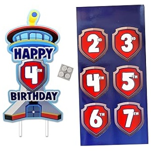 Paw Patrol Birthday Cake Topper for Boys Girls Party Decor