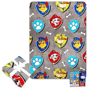 Paw Patrol Fleece Blanket Set with Stickers, Cozy 50×70 Throw
