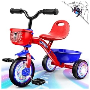 Paw Patrol Toddler Tricycle with Light-Up Wheels and Basket