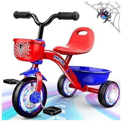 Paw Patrol Toddler Tricycle with Light-Up Wheels and Basket