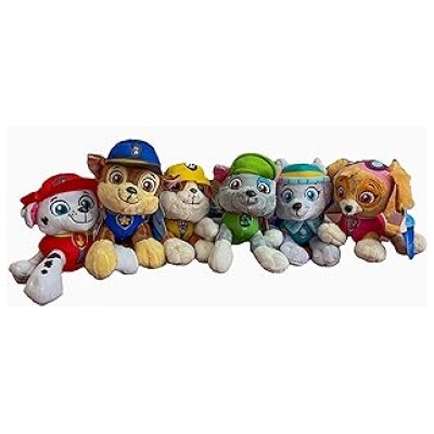PAW Patrol 6-Inch Plush Set of 6 Characters Featuring Marshall, Skye, and Chase