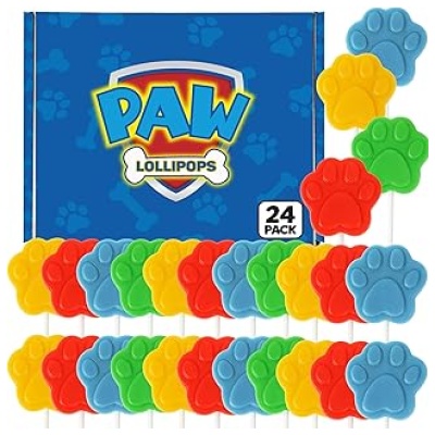 Paw Patrol Paw Lollipops 24 Individually Wrapped Candy Suckers