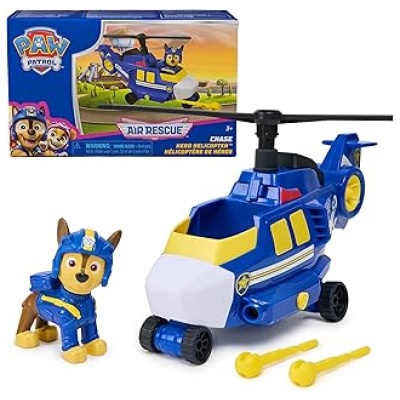 PAW Patrol Air Rescue Chase helicopter with projectile launcher toy for kids ages 3+