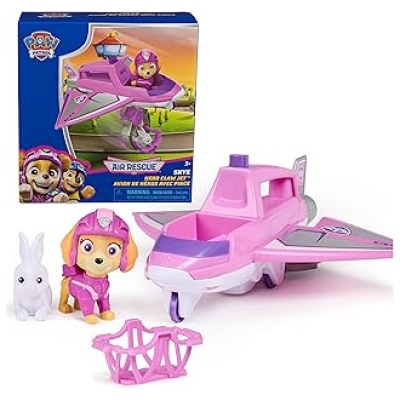 Paw Patrol Air Rescue Skye Figure with Claw Jet Plane and Bunny