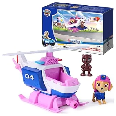 Paw Patrol Air Rescue Skye Helicopter with 2 Figures Pull-Back Toy