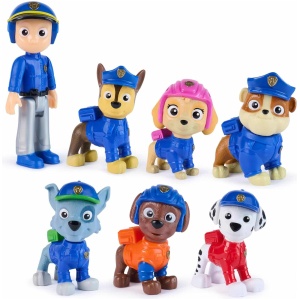 Action Figures Paw Patrol Search & Rescue Team Pack with 7 Collectible Figures Including Ryder & 6 Pups