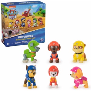 Action Figure Set Paw Patrol Rescue Wheels 6-Pack Pup Squad
