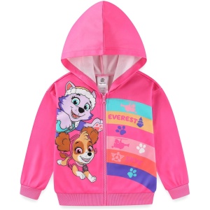 Hoodie Paw Patrol Skye and Everest Girls Full Zip Up
