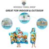 Paw Patrol Blue Hooded Towel Wrap for Bath, Pool, Beach - Soft Cotton Terry - vue 5