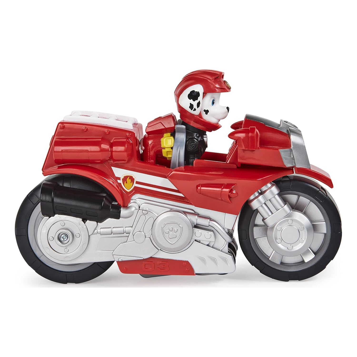 amazon-6a1ab3515c32a Moto Pups Marshall’s Deluxe Pull Back Motorcycle with Wheelie Toy Figure - vue 5