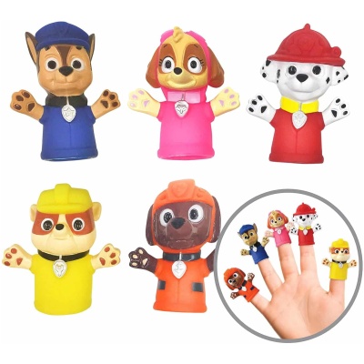 PAW Patrol Bath Finger Puppets 5 Pack Floating Pool Toys for Kids