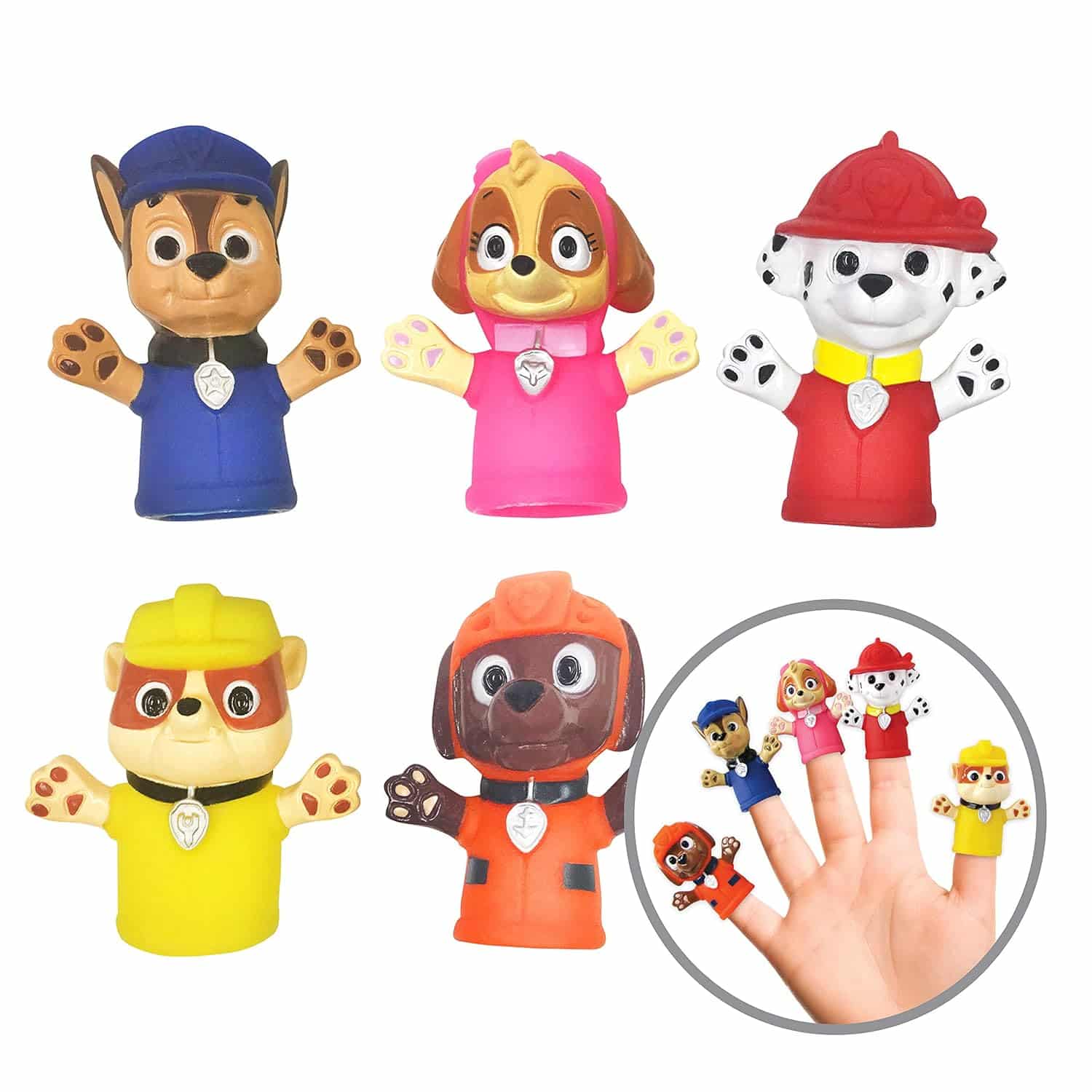 amazon-6a1ab66db0bd3 PAW Patrol Bath Finger Puppets 5 Pack Floating Pool Toys for Kids