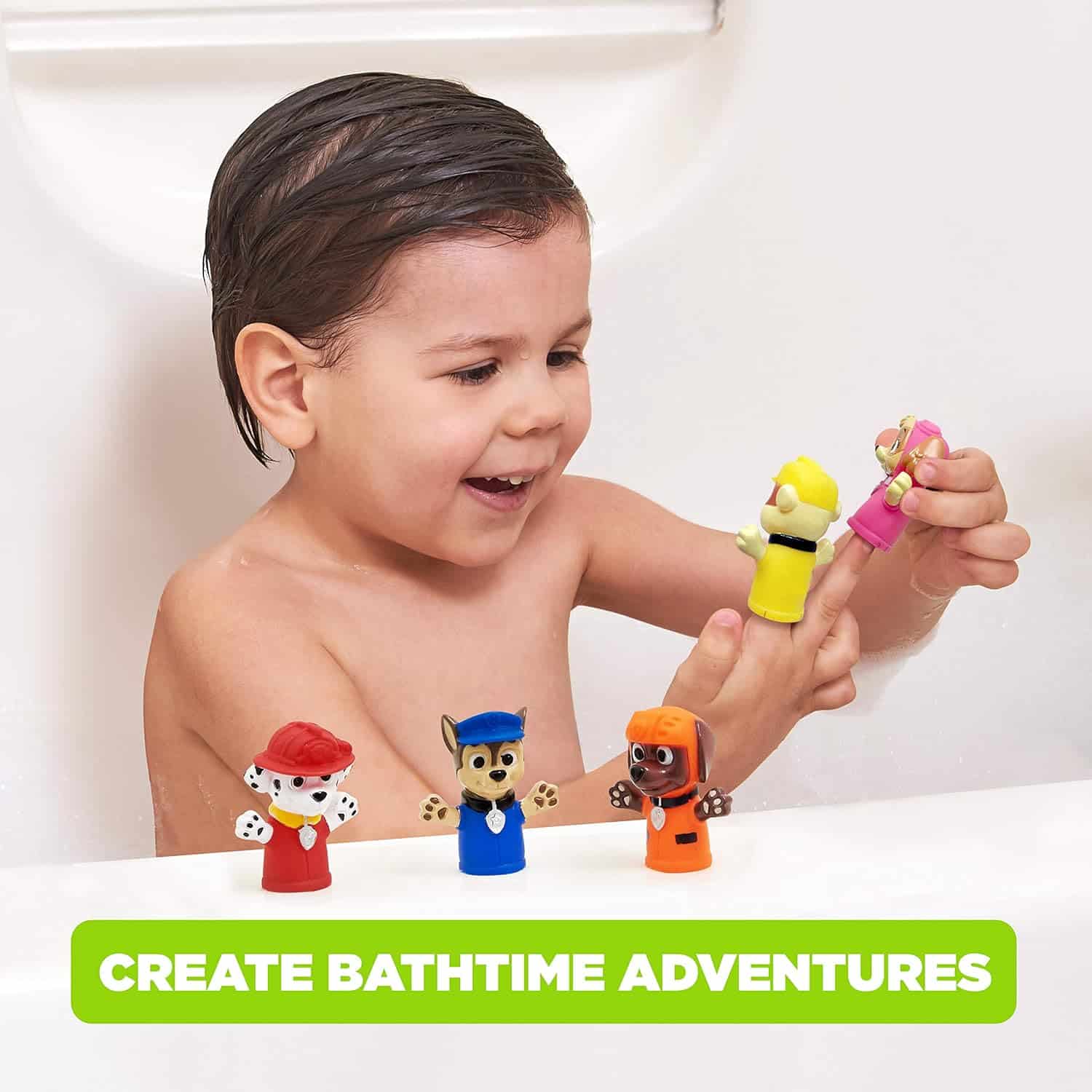 amazon-6a1ab677f011d PAW Patrol Bath Finger Puppets 5 Pack Floating Pool Toys for Kids - vue 3