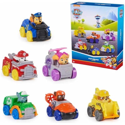 Pup Squad Racers 6-Piece Vehicle Gift Set for Kids Ages 3 and Up