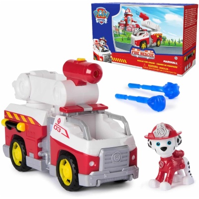 Fire Rescue Marshall Engine with Action Figure and Projectile Launcher Toy Truck