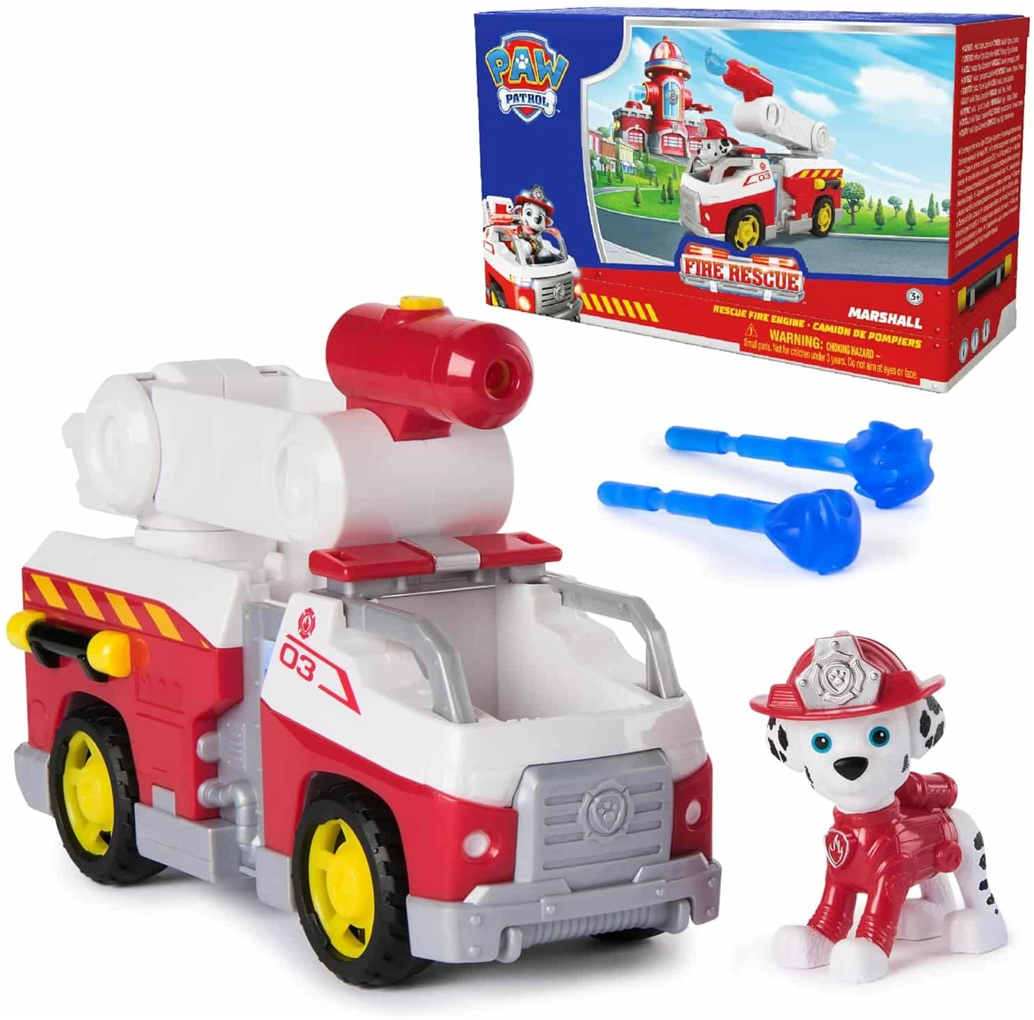 amazon-6a1ab818eea0d Fire Rescue Marshall Engine with Action Figure and Projectile Launcher Toy Truck