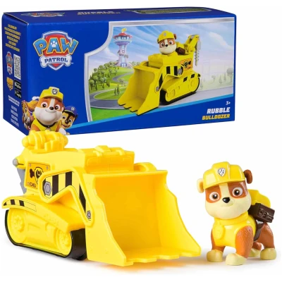 Rubble's Bulldozer Toy Truck with Collectible Action Figure for Kids Ages 3 and Up
