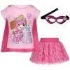 Skye Girls Cosplay Tutu Cape and Mask 4 Piece Outfit Set for Toddler to Little Kid