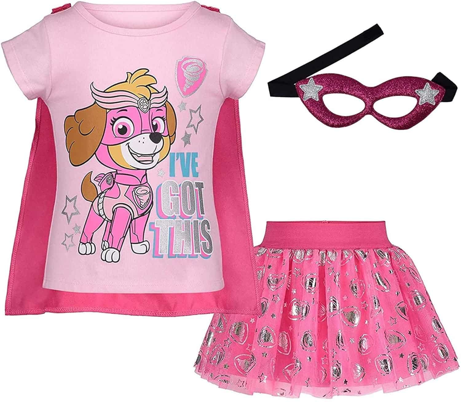 amazon-6a1ab9c1a4acc Skye Girls Cosplay Tutu Cape and Mask 4 Piece Outfit Set for Toddler to Little Kid