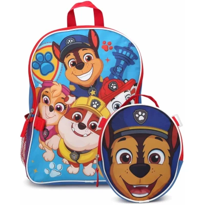 Paw Patrol kids backpack and lunch box set with detachable 15 inch bag